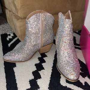Rhinestone booties size 7